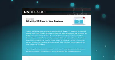 Mitigating IT Risks for Your Business Checklist